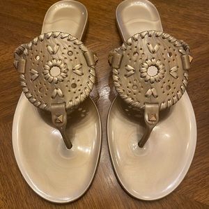 Jack Rogers Georgica jelly, Size 7 in GOLD